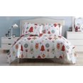 thumbnail image 1 of Christmas Bells & Ornaments Reindeer Snowflakes Cotton King Quilt Set (3 Piece), 1 of 2