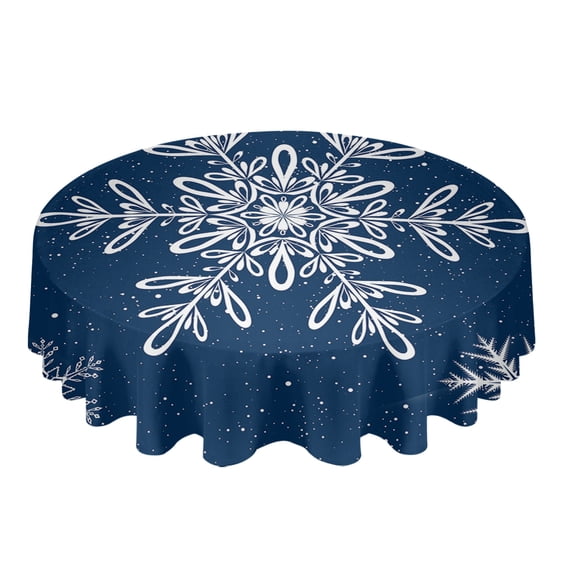 Christmas Bells Round Tablecloth Waterproof Wedding Decor Table Cover Christmas Party Decorative Tablecloth
