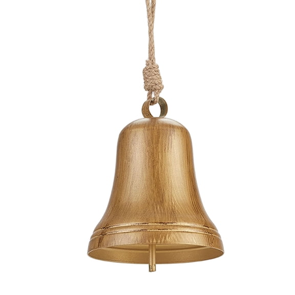 Christmas Bells, Rustic Hanging Jingle Christmas Tree Decor, Christmas Bell Jute Rope Trumpet Bell Shabby Style Metal Hanging Large Cow Bell Decoration Home Decor Gifts