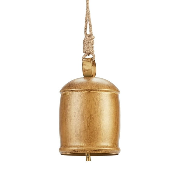Christmas Bells, Rustic Hanging Jingle Christmas Tree Decor, Christmas Bell Jute Rope Trumpet Bell Shabby Style Metal Hanging Large Cow Bell Decoration Home Decor Gifts