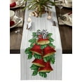 thumbnail image 1 of Christmas Bells Table Runner Christmas Dinner Table Cloth Wedding Party Decor Cotton Linen Tablecloth, 1 of 4