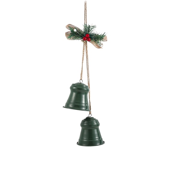 Christmas Bells for Door Bell Knob Hanger with Metal Jingle Bells, Leaves and Berries, Home Decor for Wreath/Holiday Tree/Door/Wall Hanging Ornament