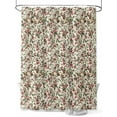 thumbnail image 1 of Christmas Berry Shower Curtain Set, Waterproof Shower Curtains for Bathroom, Xmas Botanical Watercolor Green Red Rustic Washable Fabric Cloth Bath Curtain for Bathtub with Hooks 72x78 Inches, 1 of 6