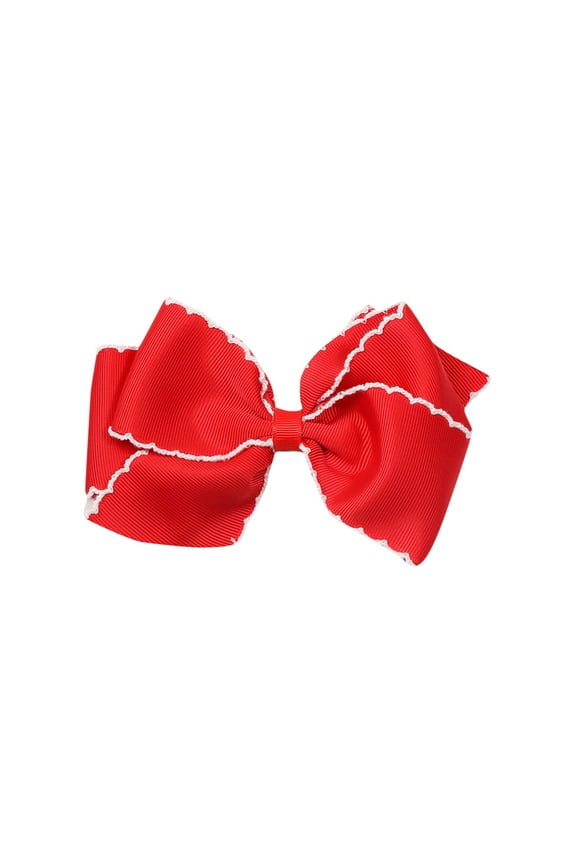 Christmas Big Red Furry Big Bow Head Winter Style Wide Brimmed Head Nylon Seamless Small Head Comfortable clothing accessories