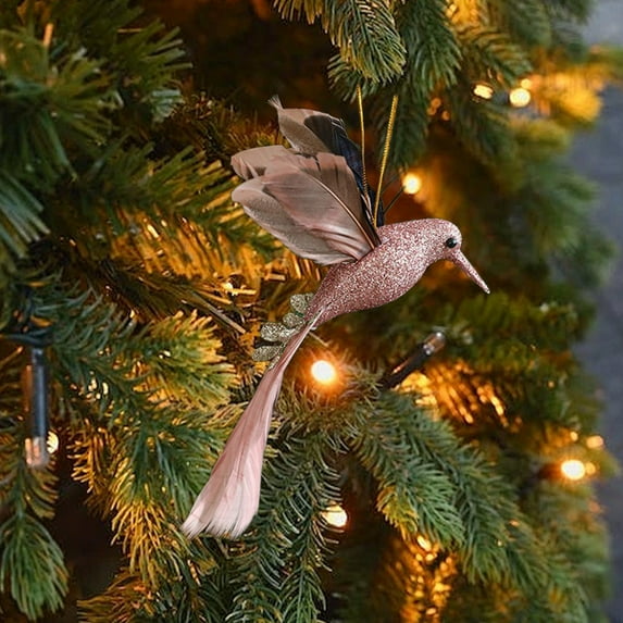Christmas Bird Ornament Under 5 ! Kadlawus Faux Flying Birds, Tree Branch Decor, Holiday Bird Garden Bird Ornaments Outdoor Christmas Tree Birds Festive Decor Realistic