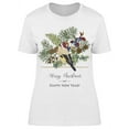 thumbnail image 1 of Christmas Bird Winter Plants T-Shirt Women -Image by Shutterstock, Female Large, 1 of 2