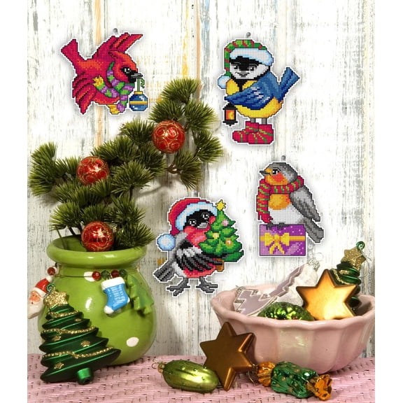 Christmas Birds 7694 Counted Cross-Stitch Kit