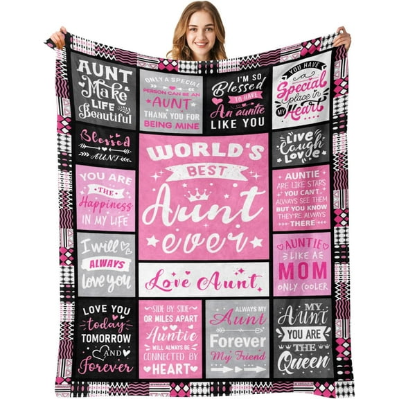 Christmas Birthday Gifts for Aunts - Aunt Gift from Niece Nephew - Best Aunt Ever Gifts - Favorite Auntie Birthday Gift Ideas - Valentines Mothers Day Presents for Auntie - Aunts Blanket