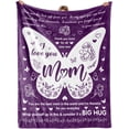 thumbnail image 1 of Christmas Birthday Gifts for Mom, New Mom Christmas Birthday Gifts for Christmas from Daughters, Gifts Presents for New Mom from Daughter Son, Mom Christmas Fuzzy Soft Fluffy Throw Blanket for Couch, 1 of 6