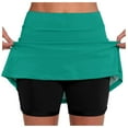thumbnail image 1 of Christmas Birthday Gifts for Women-High Waisted Tummy Control Athletic Skorts with Pockets,Moisture Wicking UPF50+ Sun Protection Skirt Built-in Compression Shorts for Golf Tennis Hiking,Green 5XL, 1 of 6