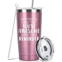Christmas Birthday Gifts for Women Mom Wife Her Friends, 20 OZ Tumbler Cup with Straws Lids, Xmas Valentines Day Inspirational Stocking Stuffers for Best Friend Female Sister Daughter Coworker