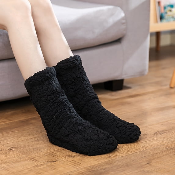 Christmas Black Basketball Athletic Socks Autumn Sockswinter Socks 2023 Women Thick Super Warm for Winter Home Fuzzy Socks Super Soft Comfort of Coral Fleece Slipper Socks