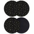 thumbnail image 1 of Christmas Black Coasters Set of 4, Absorbent Coasters for Drinks, Winter Snowflakes Xmas Retro Coaster for Desk Coffee Table Protection, Home Decor House Warming Gifts 4", 1 of 8