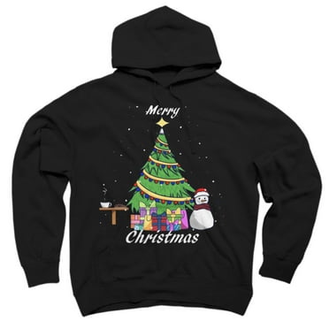 Christmas Black Graphic Pullover Hoodie - Design By Humans  S