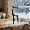 thumbnail image 1 of Christmas Black Reindeer Statues, Deer Sculpture Modern Display, Christmas Tabletop Ornaments for Mantel Fireplace Living Room Bedroom Home, Perfect Christmas Decorations Gift, 1 of 13