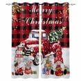 thumbnail image 1 of Christmas Blackout Curtains 39 Inches Long for Bedroom, Winter Red Truck Xmax Cardinal Gnomes Gifts Thermal Insulated Room Darkening Black Out Window Curtain Panels Grommet Drapes for Living Room, 1 of 9