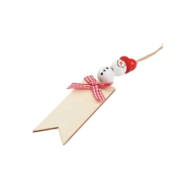 Christmas Blank Wooden Ornament Tags,2pcs Unfinished DIY Wood Hanging Tags,Christmas Tree Decorations