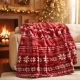 thumbnail image 1 of Christmas Blanket 27-80in Gray Bow Fuzzy Cozy Warm Throw for Couch Sofa Winter Home by OVFUIZ, 1 of 6