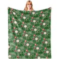 thumbnail image 1 of Christmas Blanket 50"x40" Green Trees Gifts Christmas Decorations Flannel Blanket Super Cozy Soft Blanket for Couch Sofa Bed, 1 of 6