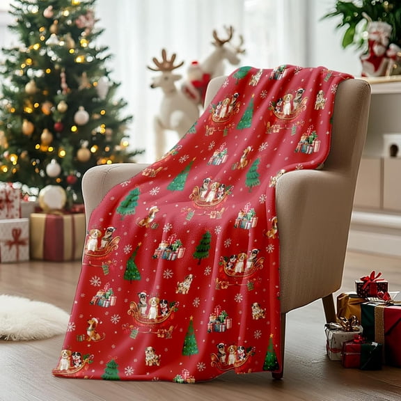 Christmas Blanket, Christmas Decorations, Christmas Throw Blanket, Christmas Bedroom Decor, Decoracion De Navidad, Warm Blankets for Winter, 50 * 60 Flannel Blanket