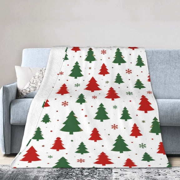Christmas Blanket Christmas Tree Snowflake Soft Cozy Throw Blanket Gift for Women Family 50x40