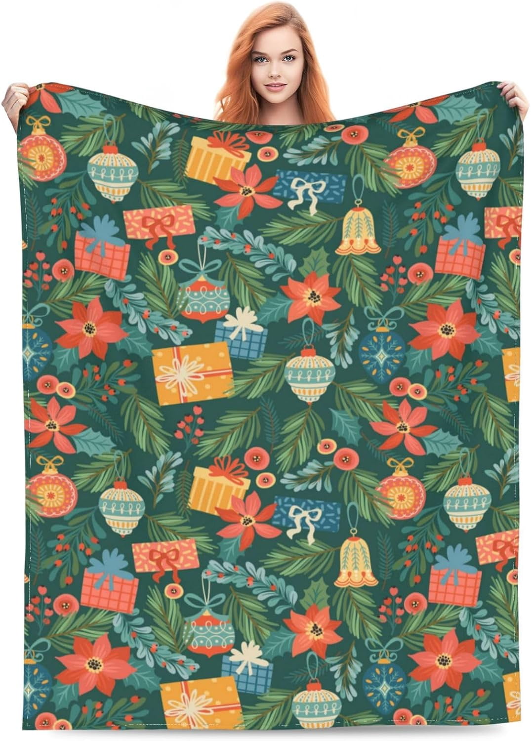 Snowy Christmas Delight Quilted Blanket NCU0VL823
