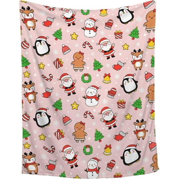 Christmas Blanket Gifts - Christmas Holiday Blanket Gifts - Christmas Decor Blanket for Couch,Sofa,Bed,Living Rooms - Christmas Blanket Gifts for Girls Boys,-Toddlers/Crib Size 01 - Christmas