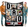 thumbnail image 1 of Christmas Blanket Gifts /Dad/Baby//Mom/Girls Custom Blankets with Photos and Text Multiple Colors Sizes Soft Flannel Personalized Customized Family Blankets, 50X70 inch(130x180cm), 1 of 6