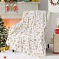 thumbnail image 1 of Christmas Blanket Gold Christmas Throw Blanket, Christmas Blankets and Throws Soft Warm Flannel Christmas Throw Blankets for Couch, Bed, Sofa, 50 x 60 Inch, Gold, 1 of 6