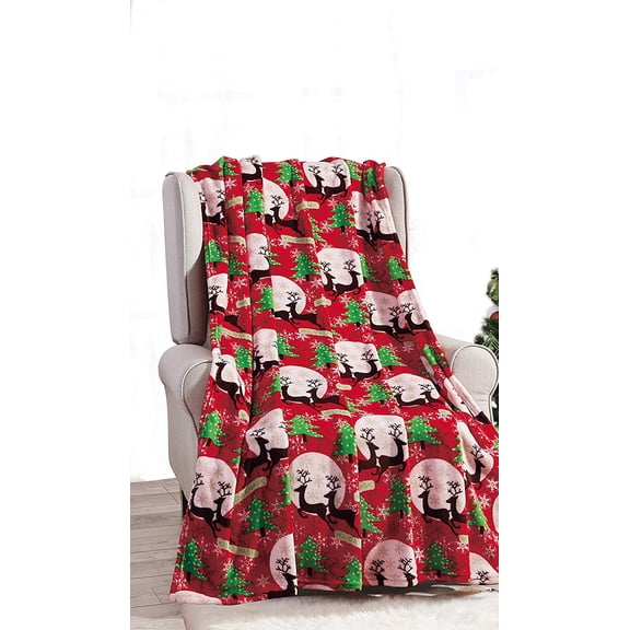 Christmas Blanket Holiday Printed Fleece Throw/Blanket-50" x 60inch