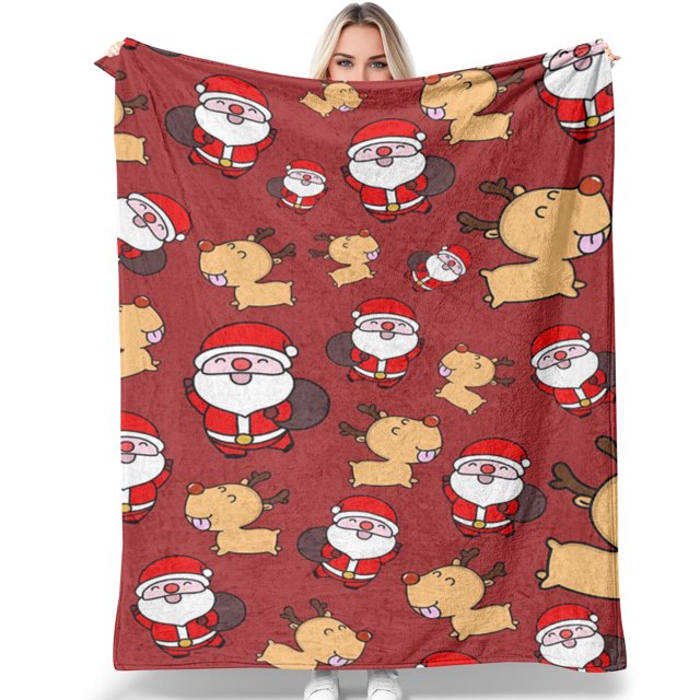 Christmas Blanket Merry Christmas Throw Blanket with Gifts Snowflake