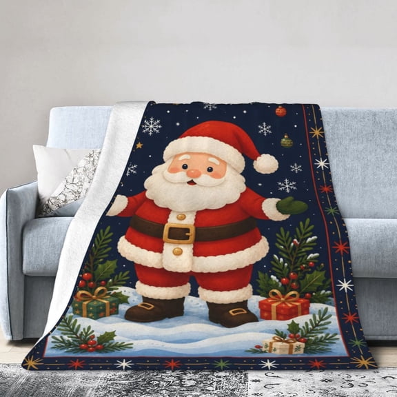 Christmas Blanket Santa Gift Snowflake Soft Cozy Throw Blanket Gift for Women teenager 50x40