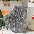 thumbnail image 1 of Christmas Blanket Silver Snowflake Christmas Throw Blanket, Snowflake Christmas Blankets and Throws Soft Warm Flannel Christmas Throw Blankets for Couch, Bed, Sofa, 50 x 60 Inches, Silver, 1 of 6