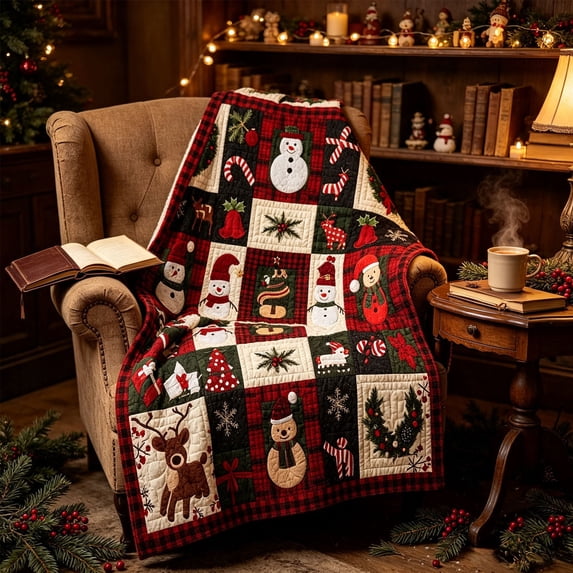 Christmas Blanket Soft Warm Fluffy Fleece Flannel Snowman Santa Claus Throw Blanket Cozy Fuzzy Plush Stuff Bedding Blankets Gifts for Women Adults 59.06"x78.74"