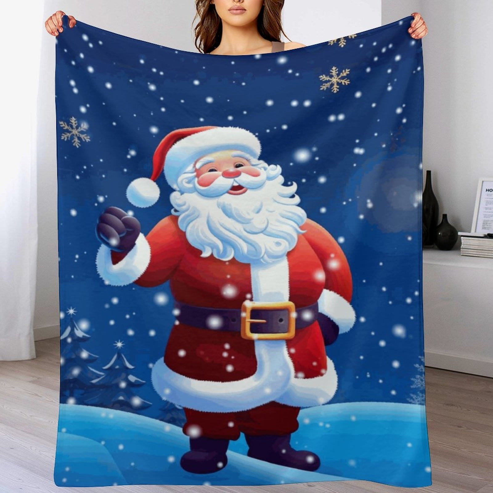 Christmas Blanket Super Soft Flannel All Season Lightweight Living Room