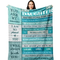 Christmas Blanket for Daughter, Daughter Gift from Mom Dad, Daughters Birthday Gifts for Christmas Valentines Graduation Mothers Day Blanket