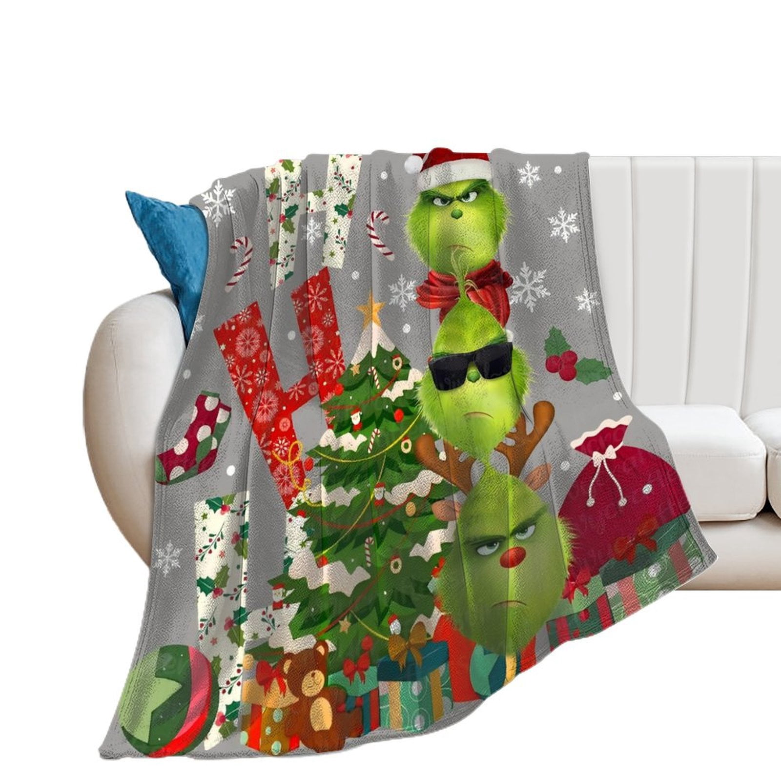 Christmas Blankets Christmas G.rinch Throw Blanket Christmas G.rinch ...