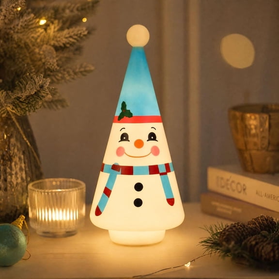 Christmas Blow Molds Lighted Santa Blow Mold Figurines for Home Decor, Christmas Blow Mold for Xmas Decorations, Vintage Christmas Decor Lights Outdoor, Cute Santa Claus Blow Molds Figurines