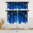 thumbnail image 1 of Christmas Blue Ball Kitchen Curtains Window Curtains and Valances Set 36 Inch, Happy Silver Snow Deer Winter Xmas Short Tier Curtain for Kitchen, Christmas Small Kitchen Decor, 1 of 6