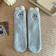 thumbnail image 1 of Christmas Blue Comfortable Tube Socks Winter Socks1 Pair Fuzzy Socks Ear Design Tube Socks Cute Animal Socks Fluffy Soft Winter Warm Socks Christmas Easter Giftsfor Women, 1 of 5