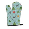 thumbnail image 1 of Christmas Blue Cropped Great Dane Oven Mitt, 1 of 7