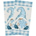 thumbnail image 1 of Christmas Blue Gnome Snowflake Kitchen Towels Dish Towel Set of 2,Buffalo Plaid Absorbent Hand Towels Cleaning Dishcloth Tea Towels,Retro Linen Reusable Drying Dish Cloths, 1 of 11
