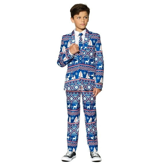 Christmas Blue Nordic Boy's Suitmeister Suit