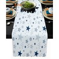 thumbnail image 1 of Christmas Blue Snowflake Texture Table Runner ration Home r Dinner Table ration Table r, 1 of 5