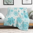 thumbnail image 1 of Christmas Blue Snowflakes Flannel Fleece Throw Blanket Soft Blanket for Couch,Cozy,Warm,Lightweight,50x60 Inches, 1 of 6