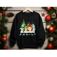 thumbnail image 1 of Christmas Bluey Bingo Family Sweatshirt, Family Christmas Shirt, Booey Christmas Sweater Christmas Family Pajamas, Black Color, Size S, 1 of 5