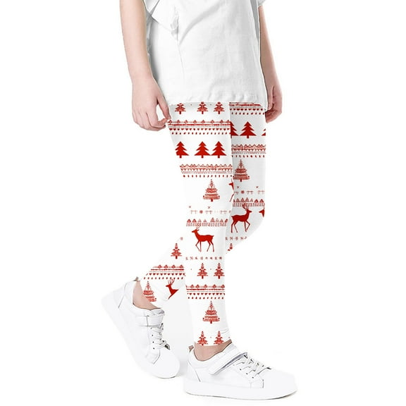 Christmas Bnwani Girls Leggings Fashion Outwear Printed Multicolor