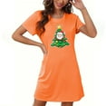 thumbnail image 1 of Christmas Bnwani Ladies Nightgowns Oversized Crew Neck Short Sleeve Printed Yellow Size S-XXL, 1 of 3