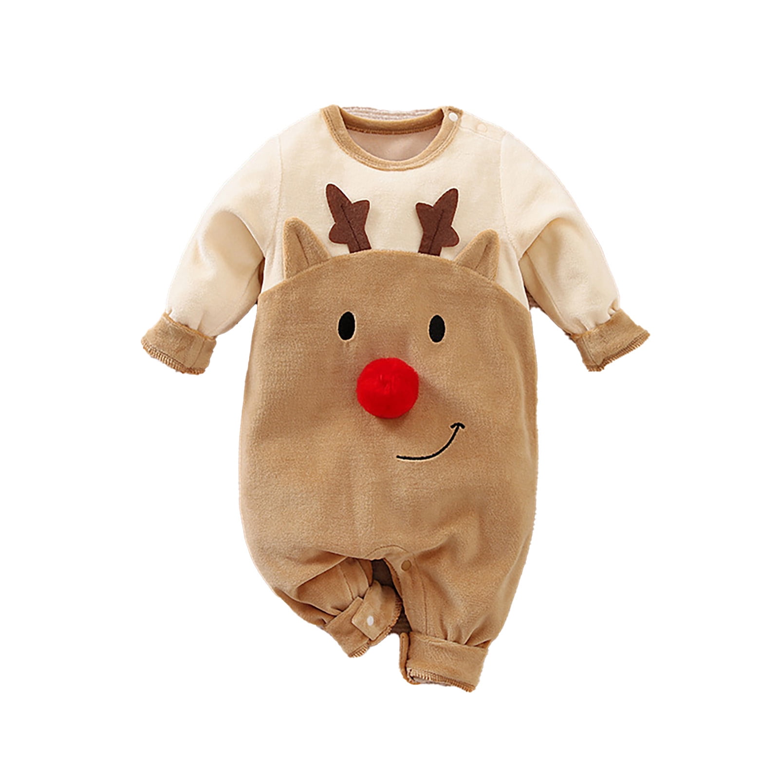 Christmas Bodysuit Holiday Party Outfit Soft Hooded Romper Jumpsuit For Baby Boys Toddler Winter Playwear