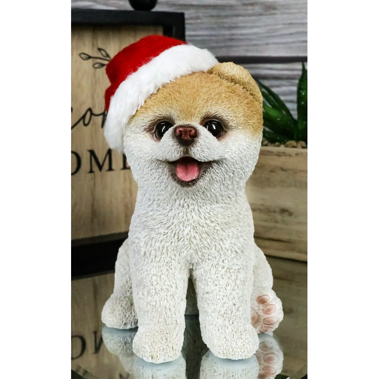 Christmas Boo The World's Cutest Pomeranian Dog Statue Pet Pal Dogs  Collectible